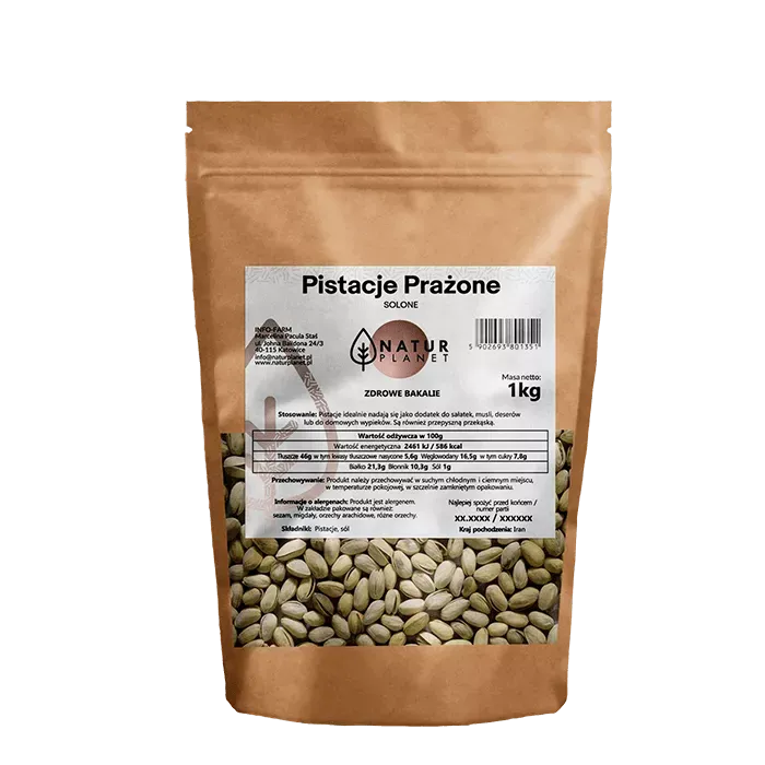 PISTACJE PRAŻONE SOLONE 1 kg