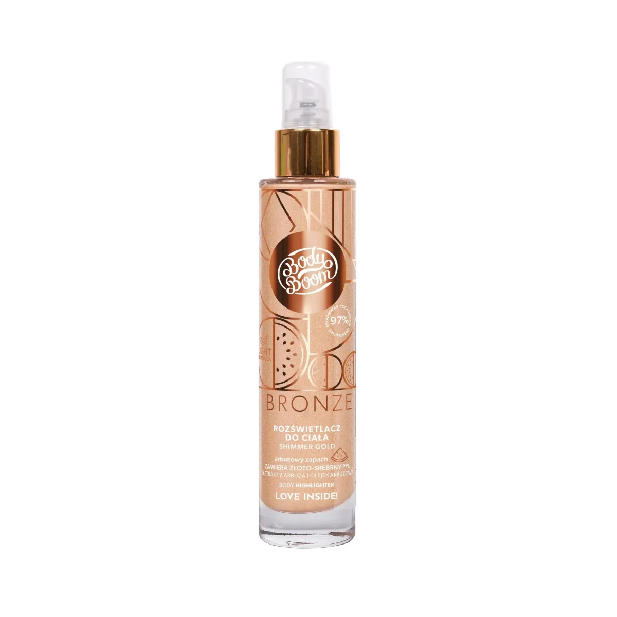 BIELENDA BODY BOOM Bronze rozświetlacz do ciała Shimmer Gold 100ml