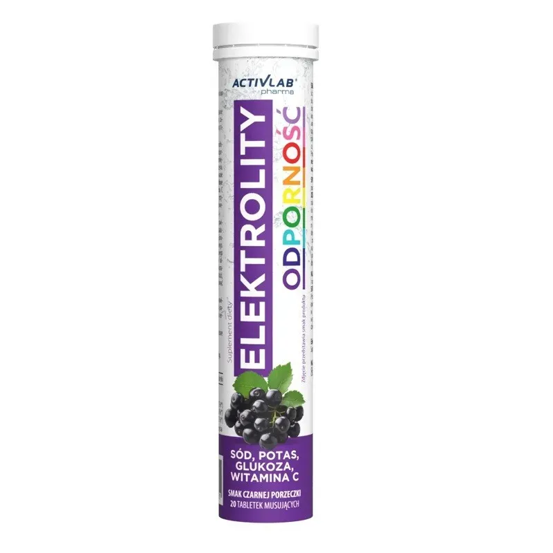 ELEKTROLITY ODPORNOŚĆ smak czarna porzeczka 20 tabletek musujących