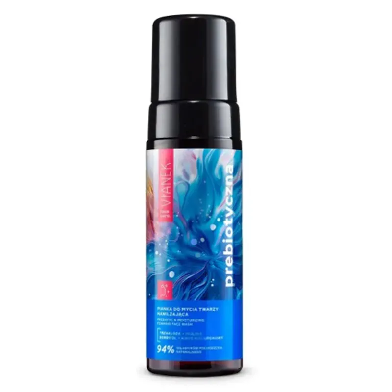 VIANEK PREBIOTYCZNA PIANKA DO MYCIA TWARZY NAWILŻAJĄCA Z TREHALOZĄ 150 ml