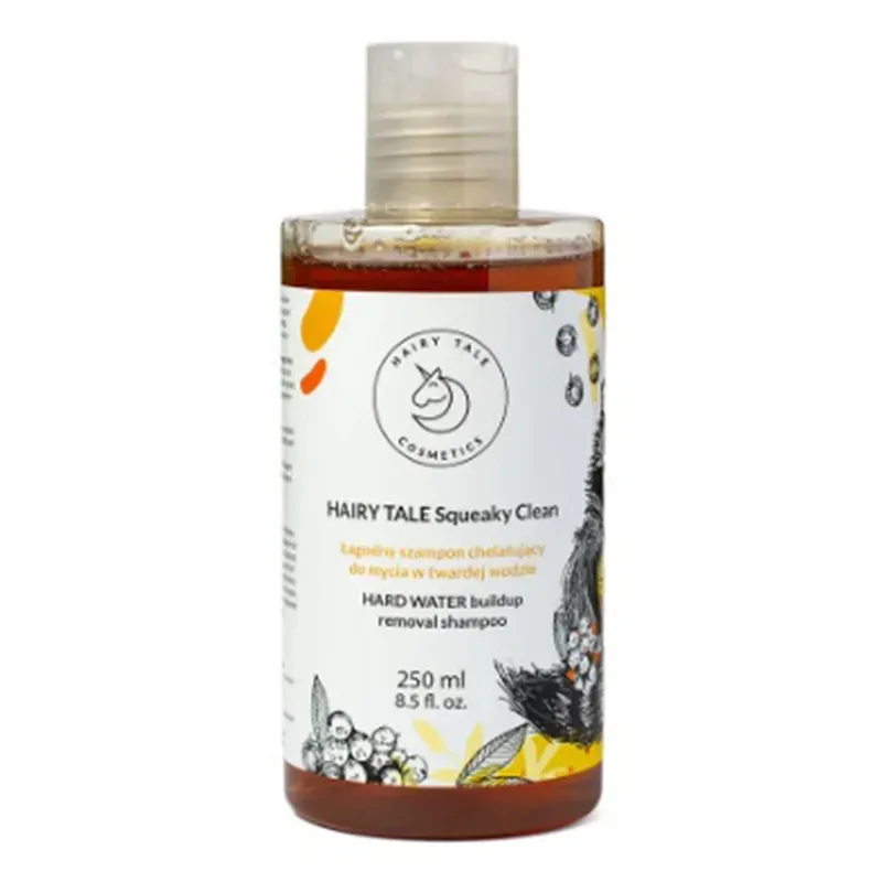 HAIRY TALE COSMETICS SQUEAKY CLEAN ŁAGODNY SZAMPON CHELATUJĄCY DO MYCIA W TWARDEJ WODZIE 250 ml