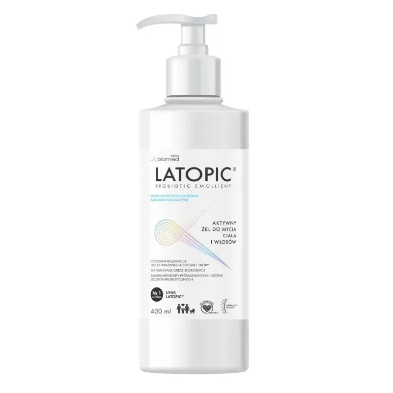 LATOPIC AKTYWNY ŻEL DO CIAŁA I WŁOSÓW 400 ml