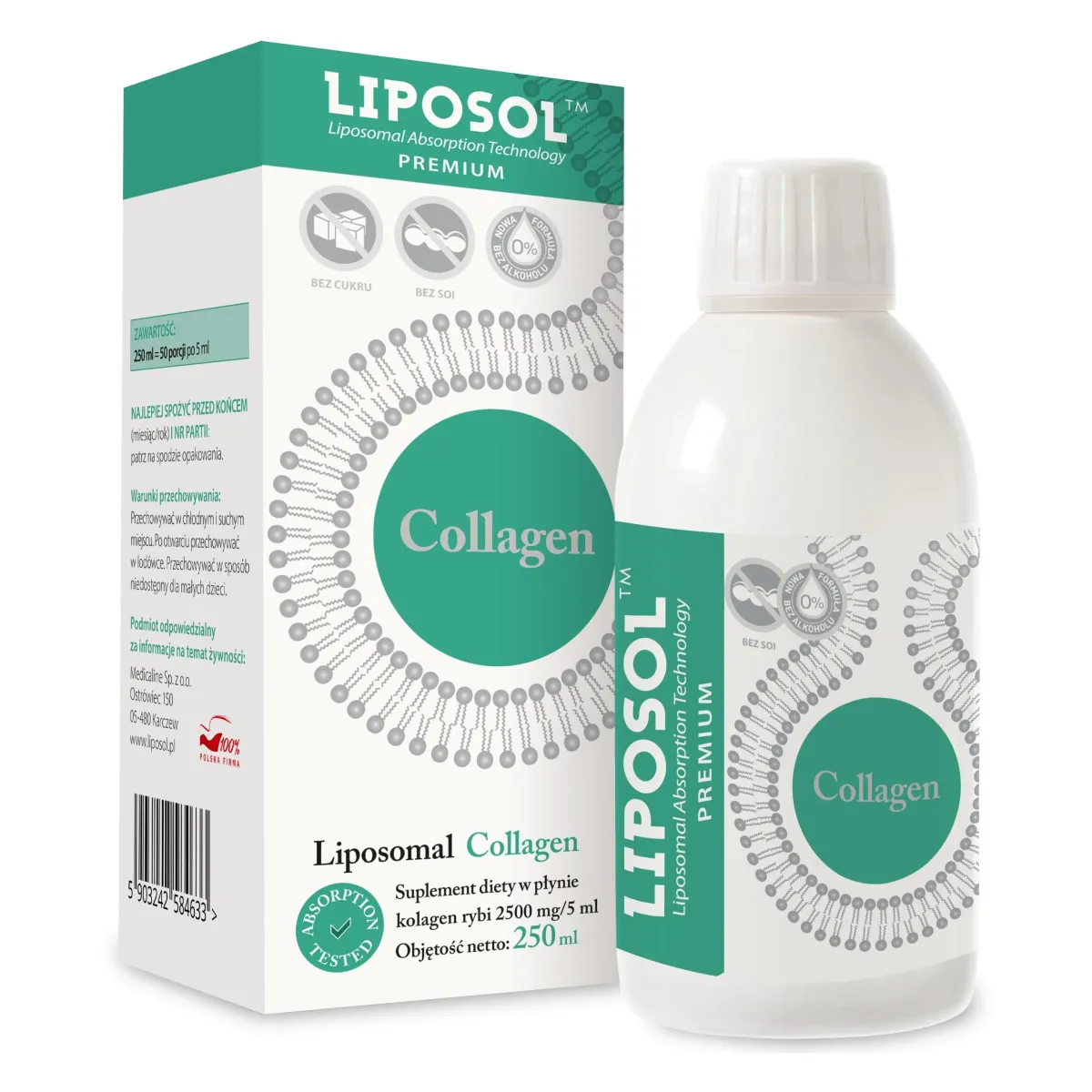 ALINESS LIPOSOL LIPOSOMALNY COLLAGEN RYBI 5g/10 ml 250 ml