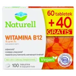 NATURELL WITAMINA B12 100 tabletek do rozgryzania i żucia
