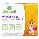 NATURELL WITAMINA C DLA DZIECI 60 tabletek do rozgryzania i żucia o smaku czarnego bzu i jabłka
