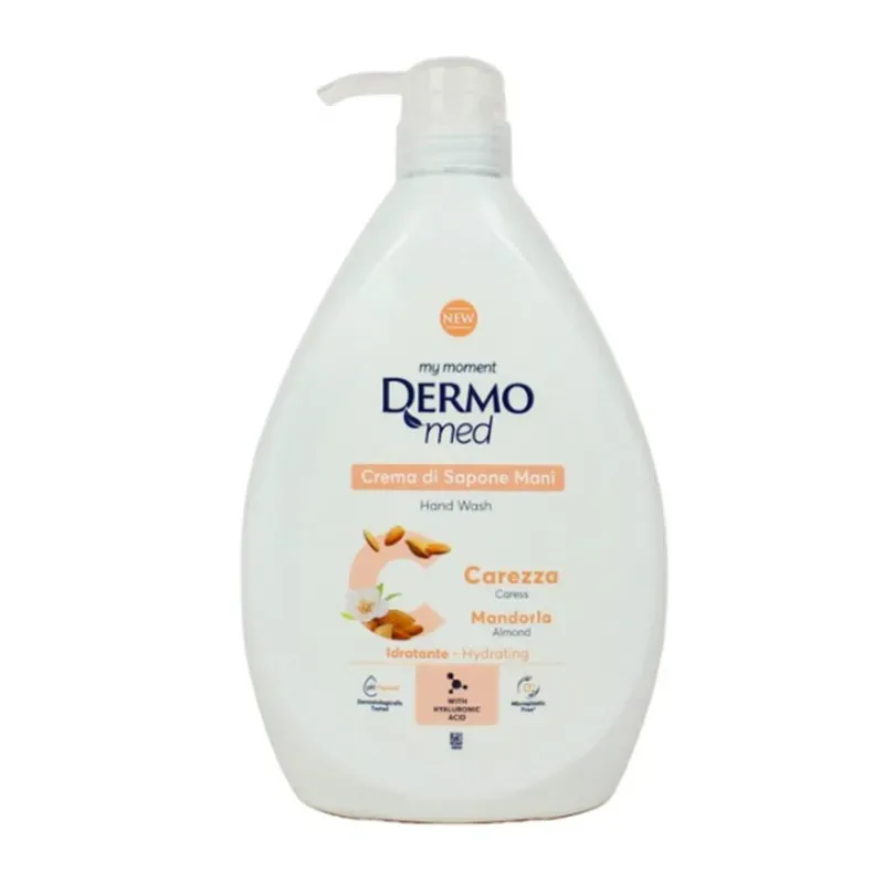 DERMOMED CREMA DI SAPONE MANI MYDŁO W PŁYNIE CAREZZA MANDORLA (KARITE I MIGDAŁY) 1 litr