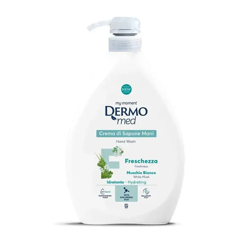 DERMOMED CREMA DI SAPONE MANI MYDŁO W PŁYNIE FRESCHEZZA MUSCHIO BIANCO (BIAŁE PIŻMO) 1 litr