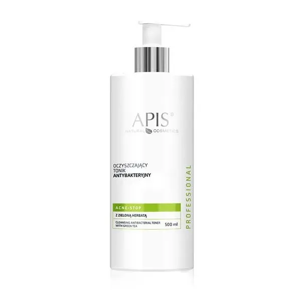 APIS ACNE-STOP Oczyszczający tonik antybakteryjny z zieloną herbatą 500 ml