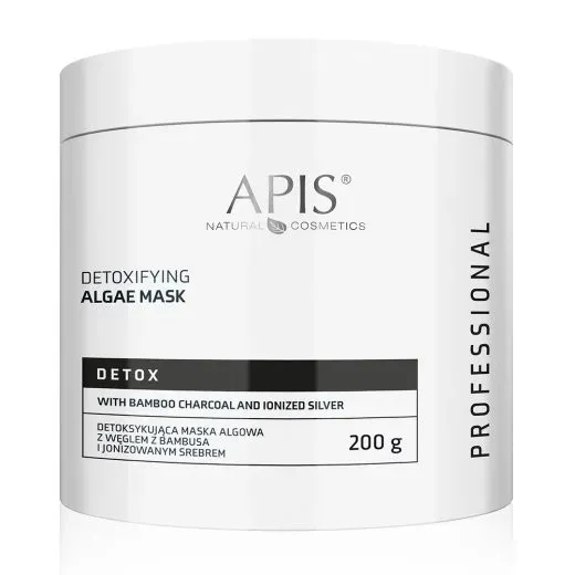 APIS DETOX Maska algowa detoksykująca z węglem i srebrem 200 g