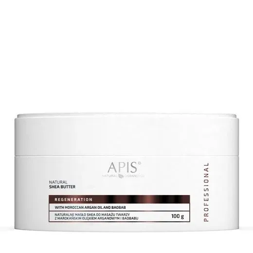 APIS REGENERATION Naturalne masło shea do masażu twarzy z marokańskim olejkiem arganowym i baobabu 100 g