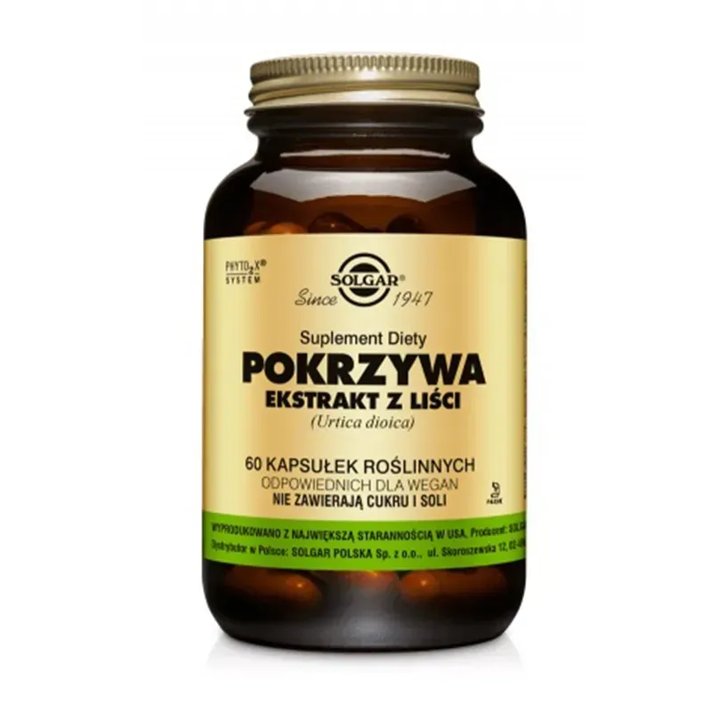 SOLGAR POKRZYWA EKSTRAKT Z LIŚCI 60 kapsułek