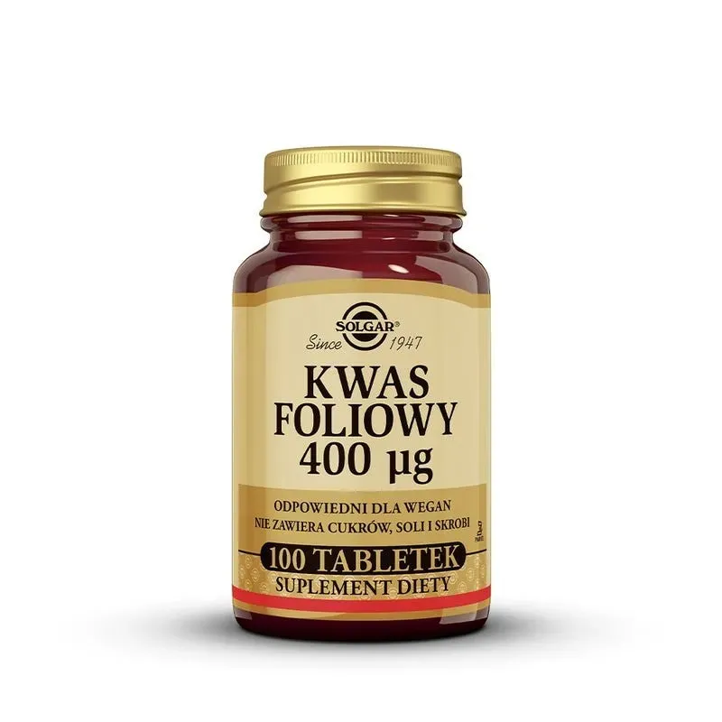 SOLGAR KWAS FOLIOWY 400 μg 100 tabletek