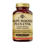 SOLGAR WAPŃ MAGNEZ PLUS CYNK 100 tabletek