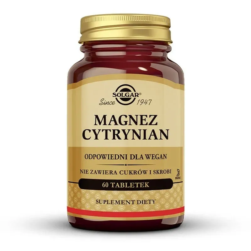 SOLGAR MAGNEZ CYTRYNIAN 60 tabletek