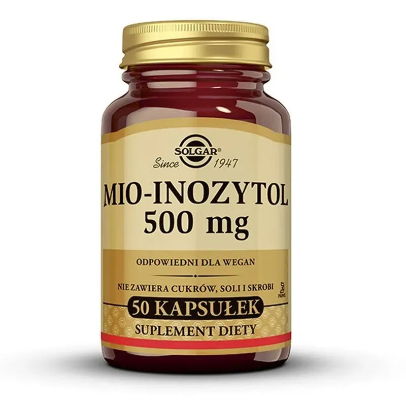 SOLGAR MIO-INOZYTOL 500 mg 50 kapsułek