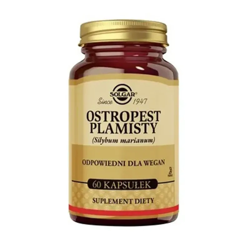 SOLGAR OSTROPEST PLAMISTY MILK THISTLE 60 kapsułek