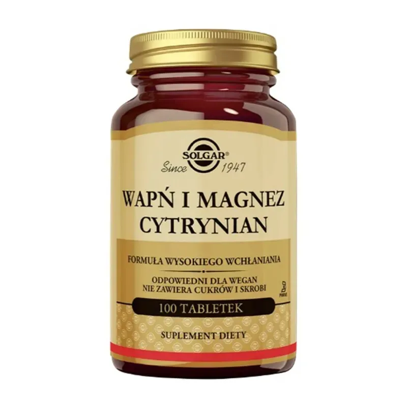 SOLGAR WAPŃ I MAGNEZ CYTRYNIAN 50 tabletek