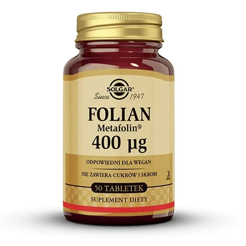 SOLGAR FOLIAN (METAFOLIN) 400 mcg 50 tabletek