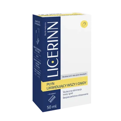 LICERINN PŁYN LIKWIDUJĄCY WSZY I GNIDY + GRZEBIEŃ 50 ml