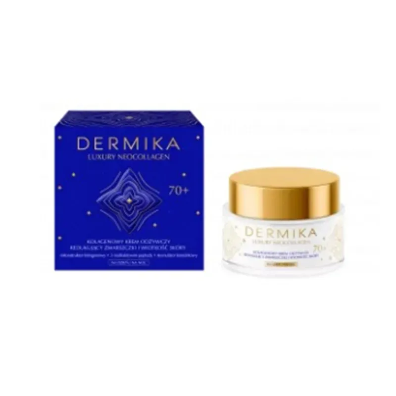 DERMIKA LUXURY NEOCOLLAGEN KOLAGENOWY KREM ODŻYWCZY DO REDUKCJI ZMARSZCZEK I WIOTKOŚCI SKÓRY NA DZIEŃ/NA NOC 70+ 50 