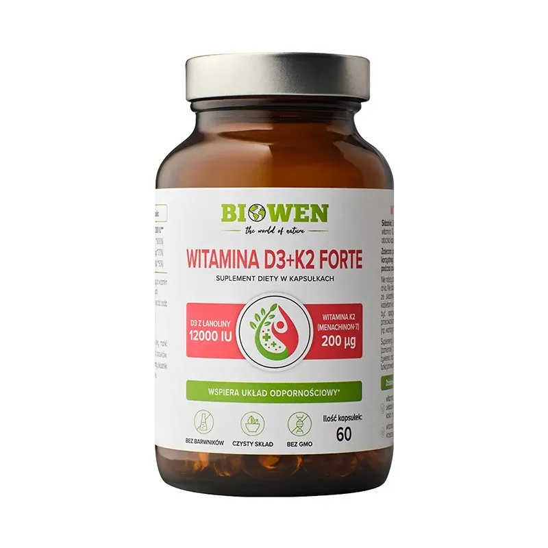 BIOWEN WITAMINA D3 + K2 FORTE 60 kapsułek