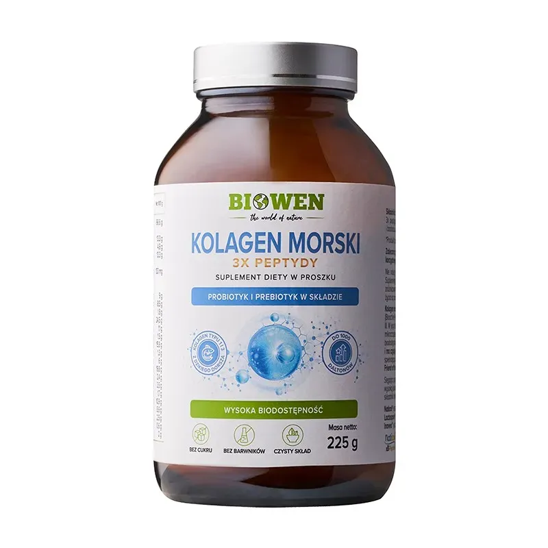 BIOWEN KOLAGEN MORSKI TYPU I I III Z DZIKIEGO DORSZA 225 g