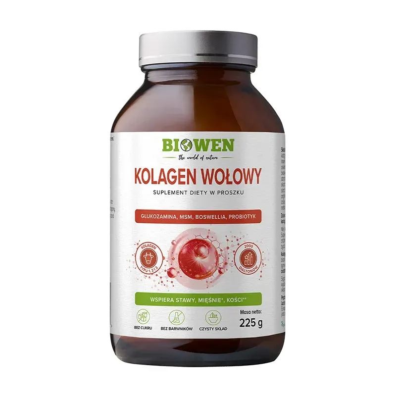 BIOWEN KOLAGEN WOŁOWY TYPU I, II, III 225 g