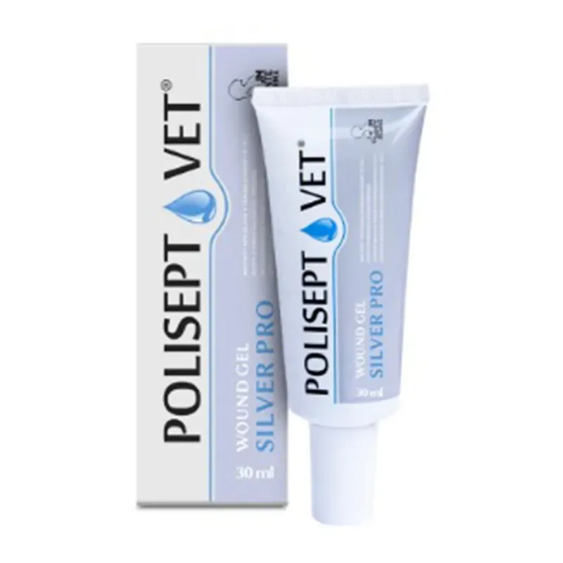 POLISEPT VET WOUND GEL SILVER PRO ŻELOWY OPATRUNEK DLA PSA I KOTA 30 ml