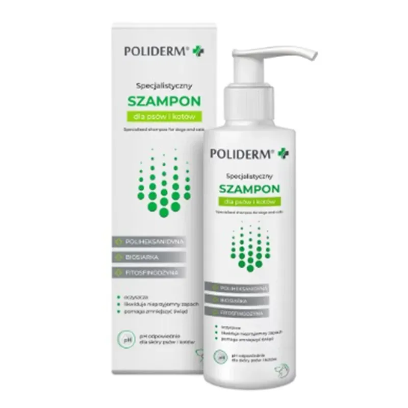 POLIDERM SPECJALISTYCZNY SZAMPON DLA PSÓW I KOTÓW 250 ml