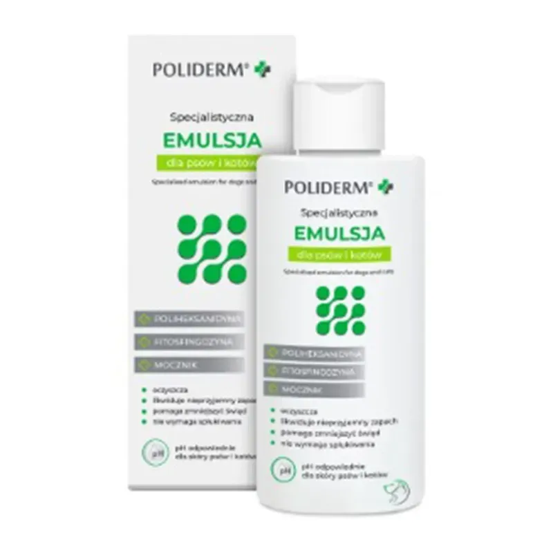 POLIDERM SPECJALISTYCZNA EMULSJA DLA PSÓW I KOTÓW 140 ml