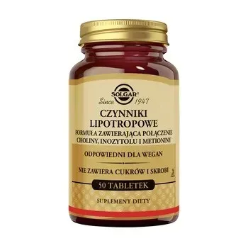 SOLGAR CZYNNIKI LIPOTROPOWE 50 kapsułek