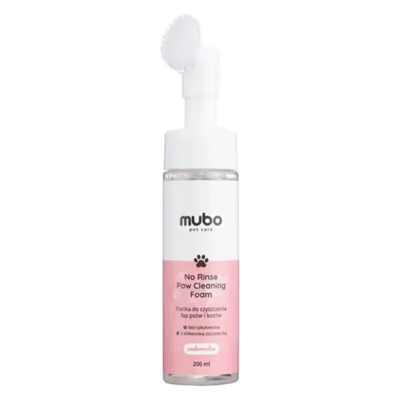 MUBO NO RISE RAW CLEANING FOAM WATERMELON PIANKA DO MYCIA ŁAPEK PSA I KOTA, BEZ SPŁUKIWANIA, ARBUZOWA 200 ml