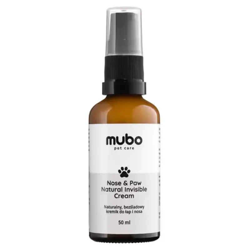 MUBO NOSE & PAW NATURAL INVISIBLE CREAM NATURALNY, BEZŚLADOWY KREMIK DO ŁAP I NOSA PSA I KOTA 50 ml