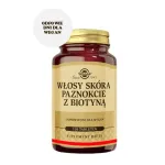 SOLGAR WŁOSY, SKÓRA, PAZNOKCIE Z BIOTYNĄ 120 tabletek