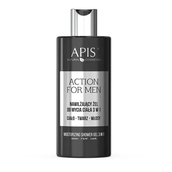 APIS ACTION FOR MEN Nawilżajacy żel do mycia ciała 3w1 300 ml