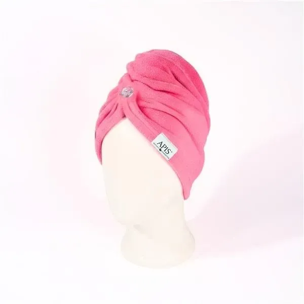 APIS Turban-ręcznik pielęgnacyjny do suszenia włosów / Pink