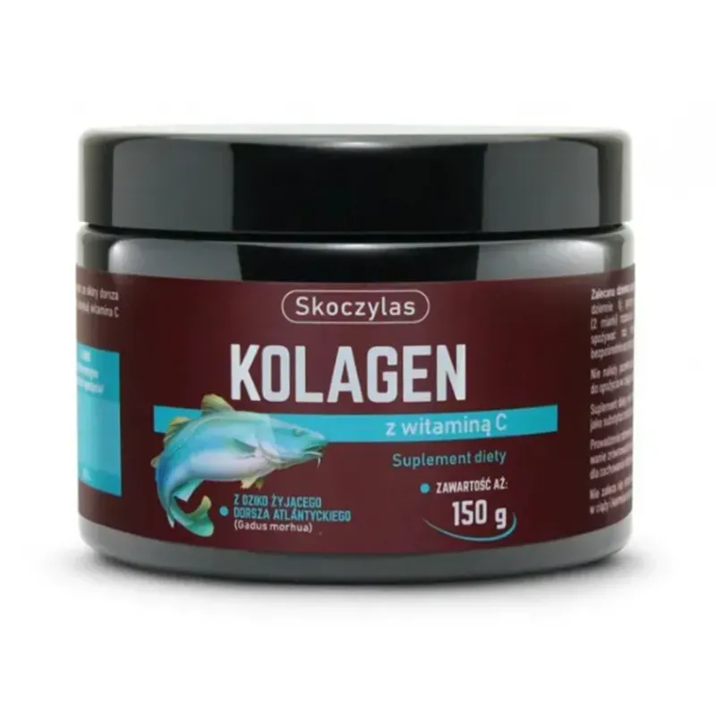 SKOCZYLAS KOLAGEN Z DORSZA ATLANTYCKIEGO DZIKO ŻYJĄCEGO Z WITAMINĄ C 150 g