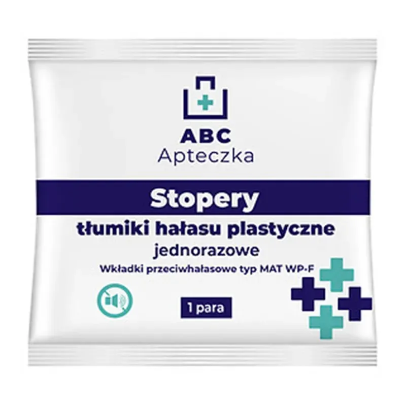 ABC APTECZKA STOPERY TŁUMIKI HAŁASU PLASTYCZNE JEDNORAZOWE 1 para