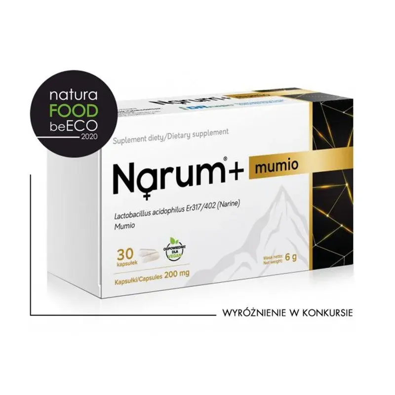 NARUM + MUMIO 200 mg 30 kapsułek