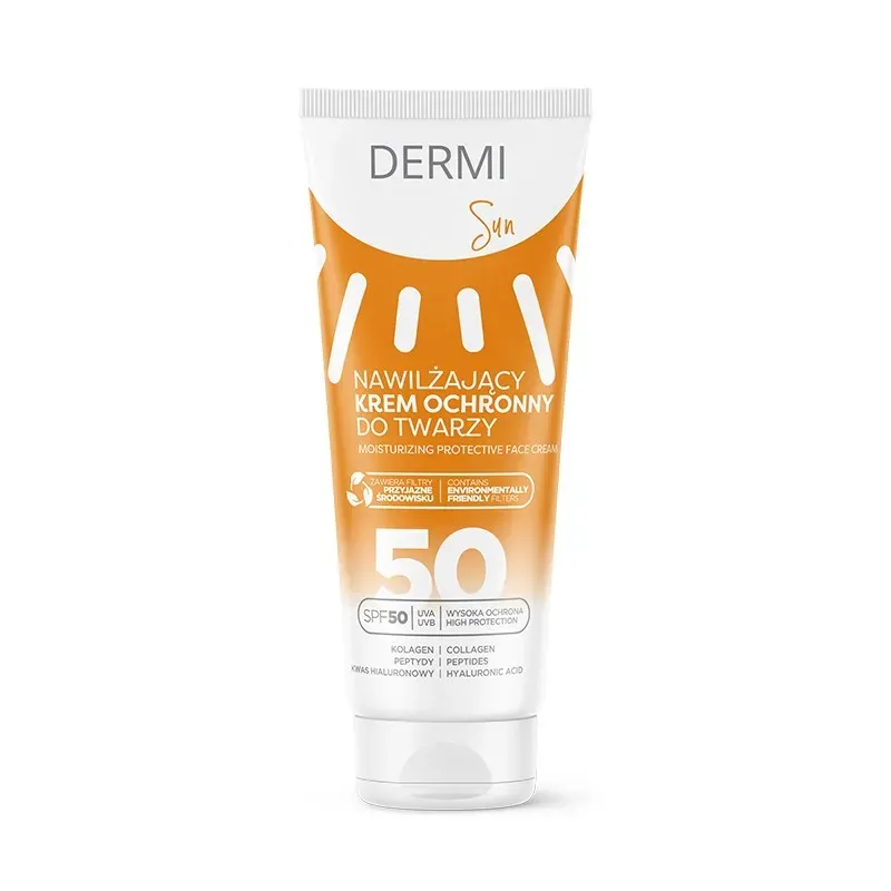 DERMI SUN NAWILŻAJĄCY KREM OCHRONNY DO TWARZY SPF 50 50 ml