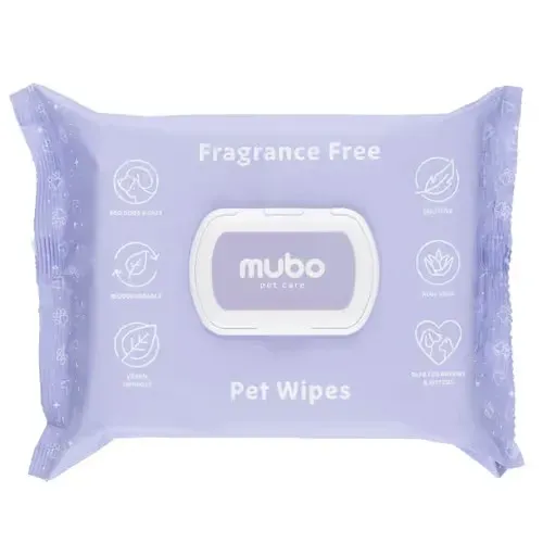 MUBO bezzapachowe chusteczki z aloesem dla psa i kota, 15x30cm 100szt