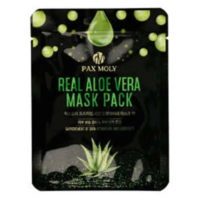 PAX MOLY MASKA W PŁACHCIE REAL ALOE VERA MASK PACK - NAWILŻAJĄCO-ŁAGODZĄCA MASKA Z EKSTRAKTEM Z ALOESU 25 ml