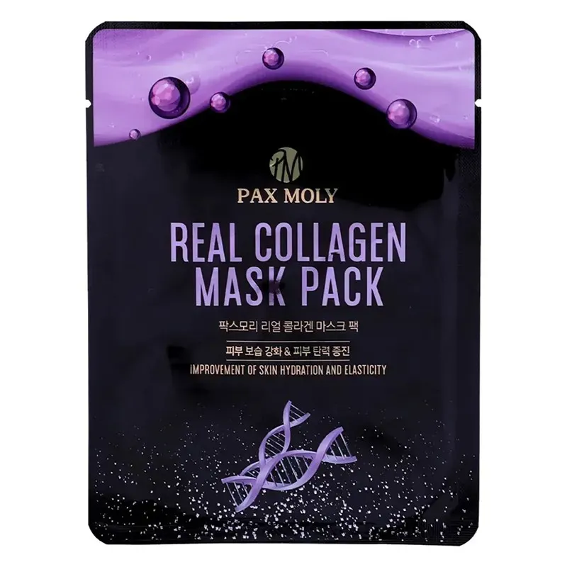 PAX MOLY MASKA W PŁACHCIE REAL COLLAGEN MASK PACK - ODŻYWCZO-UJĘDRNIAJĄCA MASKA Z KOLAGENEM 25 ml