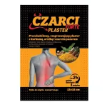 CZARCI PLASTER FORTE PRZECIWBÓLOWY, ROZGRZEWAJĄCY PLASTER Z KURKUMĄ, ARNIKĄ I CZARCIM PAZUREM 12x18 cm 1 sztuka