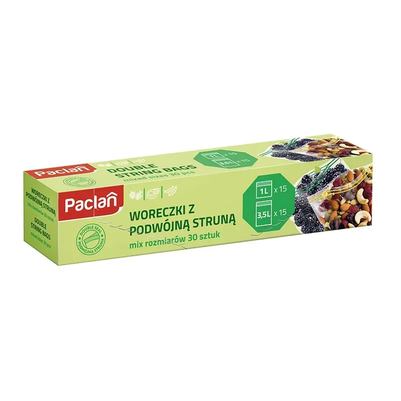 PACLAN WORECZKI Z PODWÓJNĄ STRUNĄ MIX ROZMIARÓW 30 sztuk (1L x 15, 3,5L x 15)