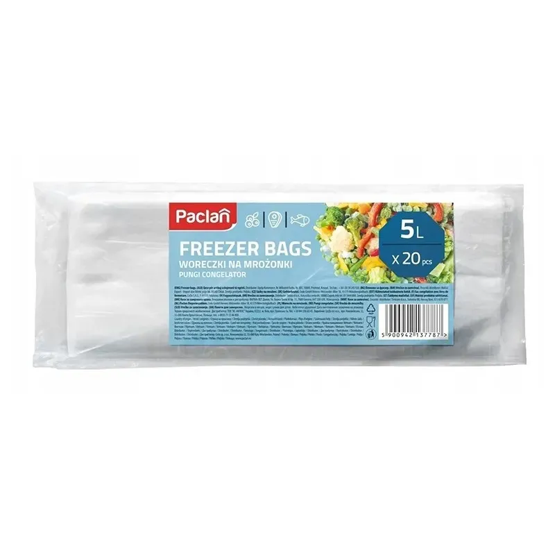 PACLAN FREEZER BAGS WORECZKI NA MROŻONKI 5L x 20 sztuk
