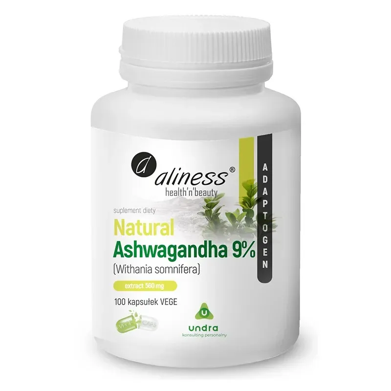 ALINESS NATURAL ASHWAGANDA 560 mg 9% 100 kapsułek
