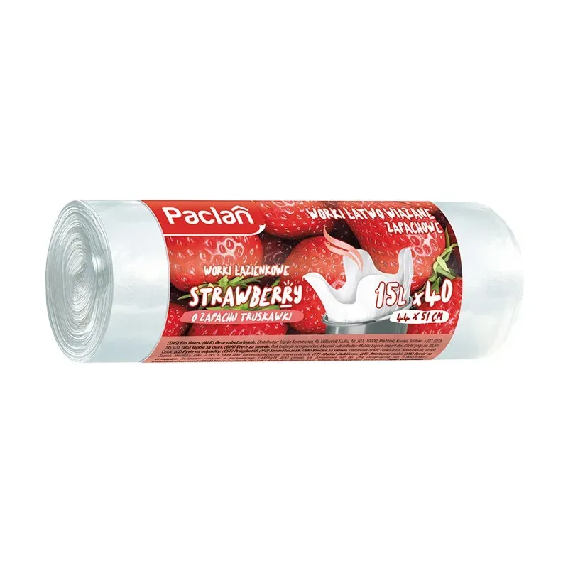 PACLAN MULTITOP STRAWBERRY WORKI ŁAZIENKOWE O ZAPACHU TRUSKAWKI 15L (44 x 51 cm) 40 sztuk