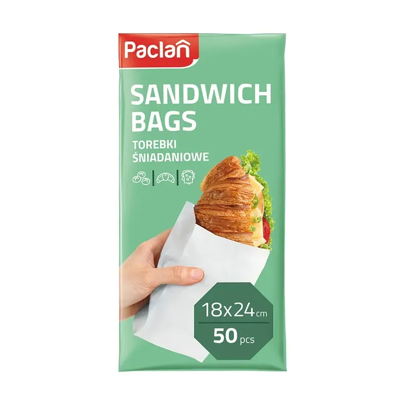 PACLAN SANDWICH BAGS TOREBKI ŚNIADANIOWE (18 x 24 cm) 50 sztuk