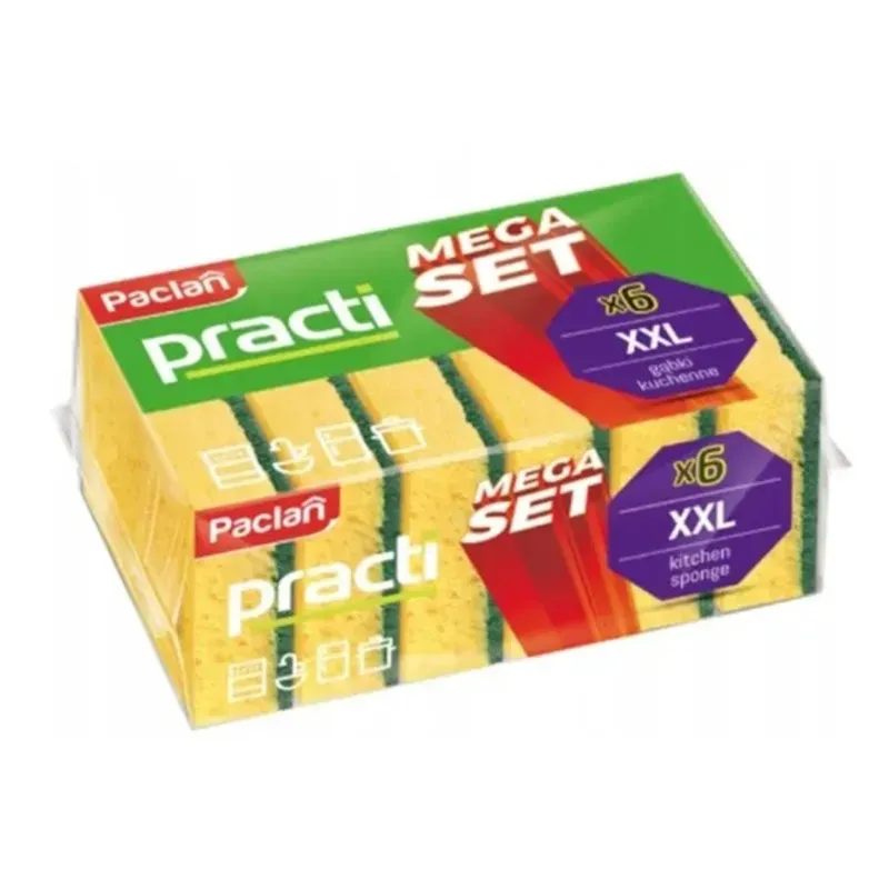 PACLAN PRACTI MEGA SET XXL GĄBKI KUCHENNE 6 sztuk